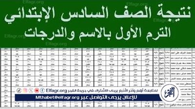 استعلم الآن.. رابط نتيجة الصف السادس الابتدائي الترم الثاني عبر موقع بوابة التعليم الاساسي