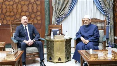 شيخ الأزهر يستقبل رئيس جمهورية أذربيجان بمقر المشيخة 