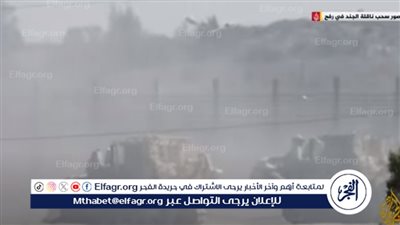  شاهد.. سحب قوات الاحتلال ناقلة جند من نوع نمر