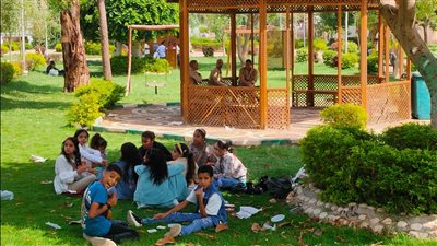 خلال أيام العيد.. إقبال كبير على زيارة حدائق الرى بالقناطر الخيرية