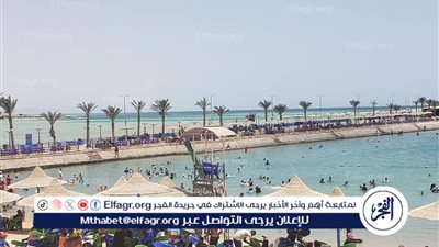 توافد المواطنين والزائرين على شواطئ منتجع العائلات في ثاني أيام عيد الأضحى المبارك