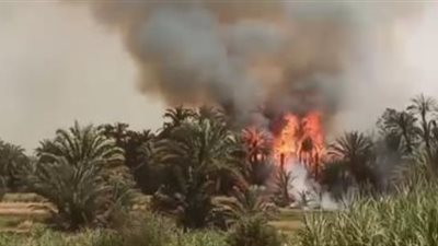 حريق هائل في إسنا جنوب الأقصر