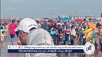 لليوم الثالث..اقبال علي شاطي جمصة في اجازة عيد الأضحي المبارك...صور 