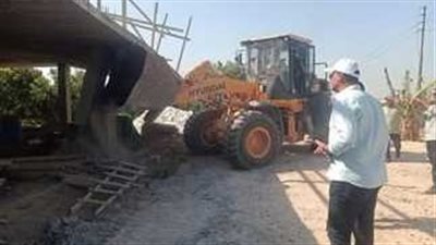 إزالة مزرعة مقامة بالمخالفة في حملة مكبرة بالشرقية