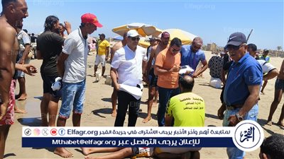 إجراء اختبارات لرجال الإنقاذ على شاطئ جمصة 