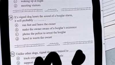 تداول ورقة اسئلة امتحان اللغة الإنجليزية تكشف عن هوية مرتدي البنطلون القماش داخل اللجنة