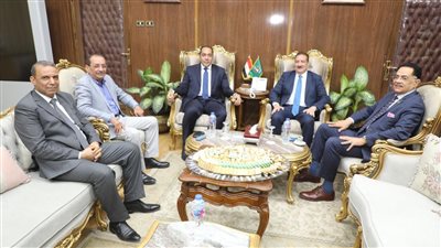 محافظ المنوفية يستقبل المهنئين بتجديد الثقة فيه 
