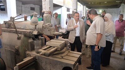 محافظ أسيوط يتفقد سير العمل بورش مديرية الري بالمحافظة