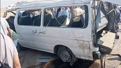 إصابة 5 أشخاص في حادث انقلاب ميكروباص بمنشأة القناطر