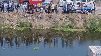 سرعة زائدة.. التفاصيل الكاملة لسقوط ميكروباص في ترعة المريوطية 