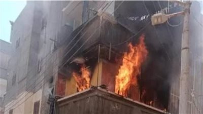 السيطره علي حريق في مطعم بشارع النخلة في المنصورة