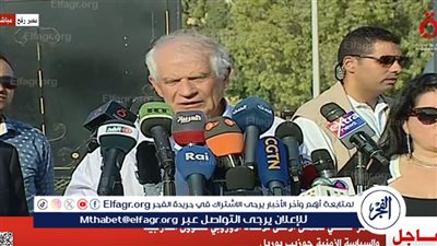 بوريل: ندعم الجهود الدبلوماسية لمصر وقطر والولايات المتحدة للتوصل لوقف إطلاق النار بغزة