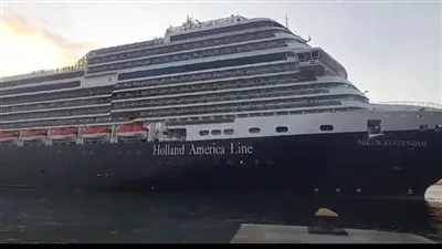 ميناء غرب بورسعيد يستقبل 2654 سائح من جنسيات مختلفة على متن سفينة هولندية