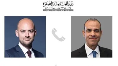 وزير الخارجية والهجرة يجرى اتصالا هاتفيا مع وزير خارجية فرنسا