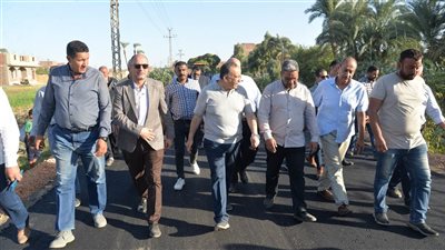 محافظ أسيوط يتفقد أعمال رصف طريق أبنوب – العوامر  