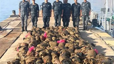 القوات البحرية تحبط محاولة تهريب كميات من المواد المخدرة داخل البلاد 