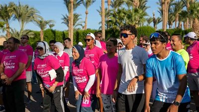 أعضاء هيئة تدريس جامعة الملك سلمان الدولية وطلابها يشاركون مارثون رياضي في شرم الشيخ 