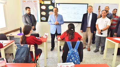 أبوالنصر يتفقد مدرسة النيل المصرية الدولية فرع أسيوط الجديدة   