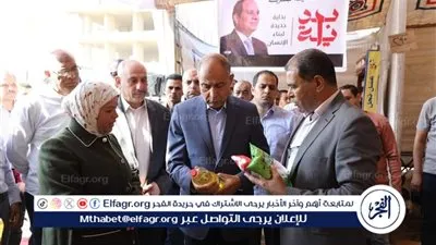 محافظ المنيا يفتتح معرض لبيع السلع واللحوم بأسعار مخفضة بنسبة 30% بمركز بني مزار