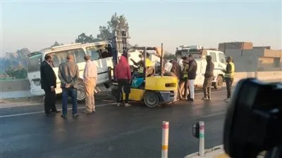 إصابة 3 أشخاص اثر حادث لسيارة أجرة على الطريق الإقليمي بالمنوفية