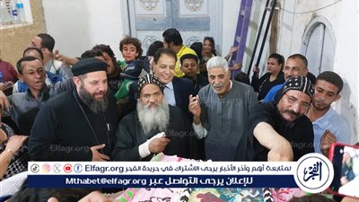 تورته 5 أمتار في ختام احتفالات أقباط الأقصر بدير «مارجرجس» بالرزيقات