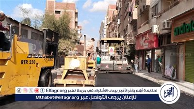 مديرية الطرق والنقل بالإسماعيلية تبدأ في فرد الطبقة الأسفلتية بالتل الكبير