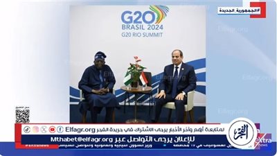 عاجل| السيسي يلتقي الرئيس النيجيري على هامش قمة ريو دي جانيرو 