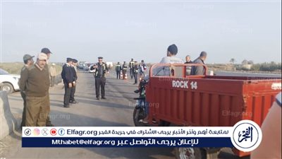 حملة مرورية وتحليل مخدرات على طريق الحزام في الدقهلية (صور)