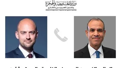 وزير الخارجية والهجرة يٌجري اتصالا هاتفيا مع نظيره الفرنسي