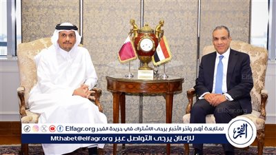 تفاصيل لقاء وزير الخارجية بنظيره القطري (صور)