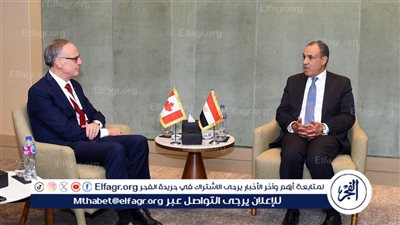 بدر عبد العاطي يلتقي السكرتير البرلماني لوزيرة الخارجية الكندية (صور)
