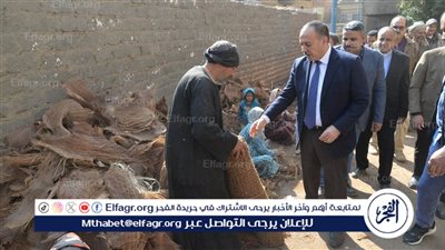 محافظ أسيوط يتفقد ورش لصناعة منتجات من ألياف النخيل بمركز ساحل سليم