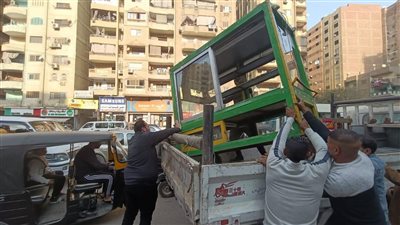 رفع 600 حالة إشغال وتعديات للمحال والباعة الجائلين والمنشآت التجارية بالجيزة