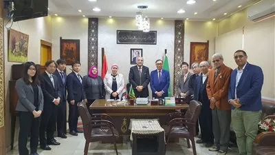 وفد ياباني يزور عدد من المدارس ويلتقي بمدير تعليم القليوبية