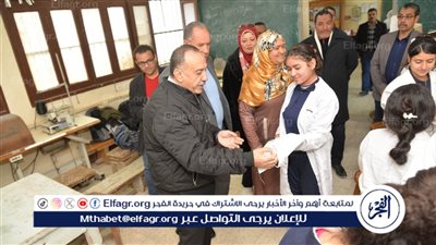 أبوالنصر يتفقد أقسام وورش مدرسة أسيوط الثانوية الصناعية بنات بحى شرق 