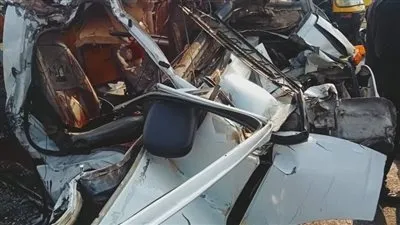 إصابة 8 اشخاص اثر تصادم سيارة تريلا فى ميكروباص بالمنوفية