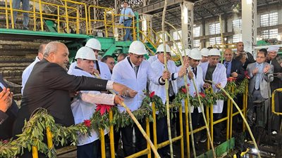 اطلاق إشارة بدء موسم عصير القصب لعام 2025 بمصنع سكر قوص