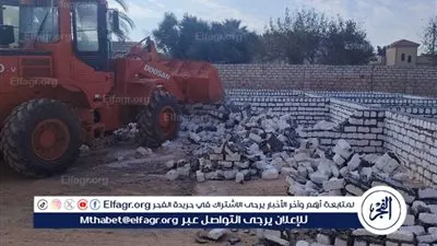 إزالة الإشغالات والتعدي على أراضي الدولة بمدينة الضبعة