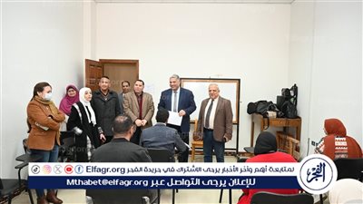  نائب رئيس جامعة الفيوم يتفقد امتحانات الدراسات العليا بكلية السياحة والفنادق