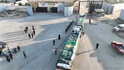 «بيت الزكاة والصدقات» يعلن دخول أكبر قافلة إنسانية لقطاع غزة