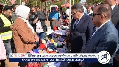 محافظ الدقهلية يفتتح معرض المنتجات والحرف اليدوية بنادي جزيرة الورد بالمنصورة 