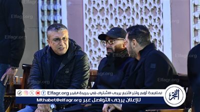 وصول منذر رياحنة ومحمد العمروسى وأحمد السقا عزاء شقيق مصطفى شعبان 