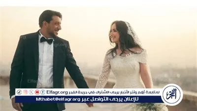 سارة درزاوي تحتفل بعيد ميلاد زوجها برسالة رومانسية وصورة من حفل زفافهما