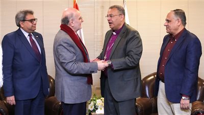 رئيس الطائفة الإنجيلية في مصر يستقبل الأمين العام لمجلس كنائس الشرق الأوسط