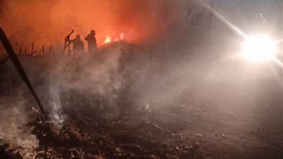 السيطرة على حريق في محاصيل على ساحل النيل بكفر شكر