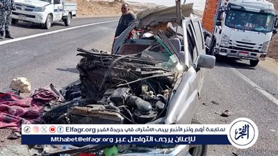 مصرع شخصين وإصابة 3 فى حادث تصادم سيارتين نقل بالطريق الصحراوي الغربي بسوهاج