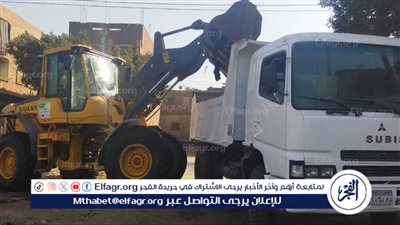 حملة مكبرة لرفع المخلفات من شوارع مركز أبوتيج فى أسيوط 