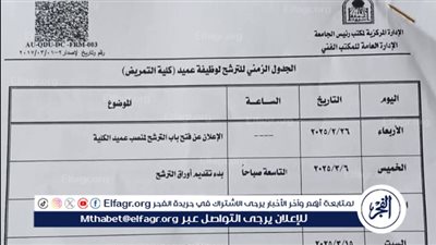جامعة أسيوط تُعلن فتح باب الترشح لمنصب عميد كلية التمريض وتحدد الجدول الزمني للانتخابات