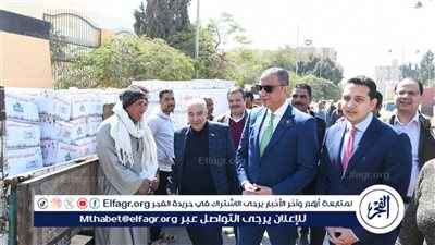 محافظ الفيوم يتفقد قافلة صلاح الدين لتوزيع 2.5 مليون كرتونة غذائية