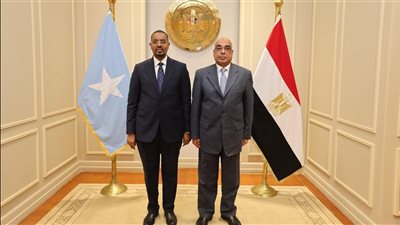 وزير العدل يستقبل وزير الدولة للعدل والشئون الدستورية بجمهورية الصومال الفيدرالية